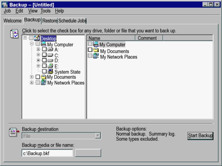 Backing Up Files and Folders