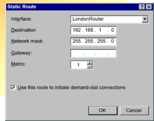 Configuring Static IP Routes