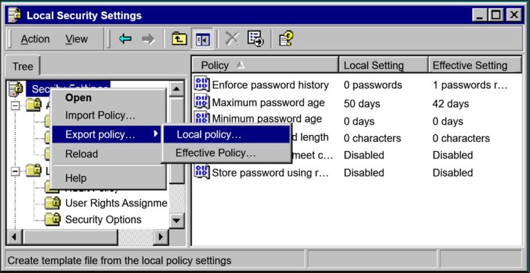 Creating Security Templates