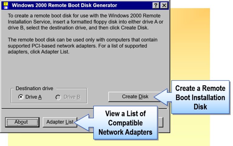 Creating a RIS Startup Disk